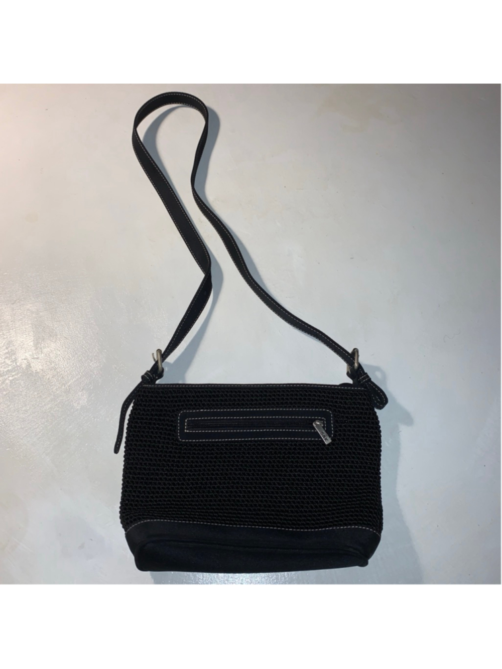 Women's The Sak Black Crocheted Crossbody Bag One Size